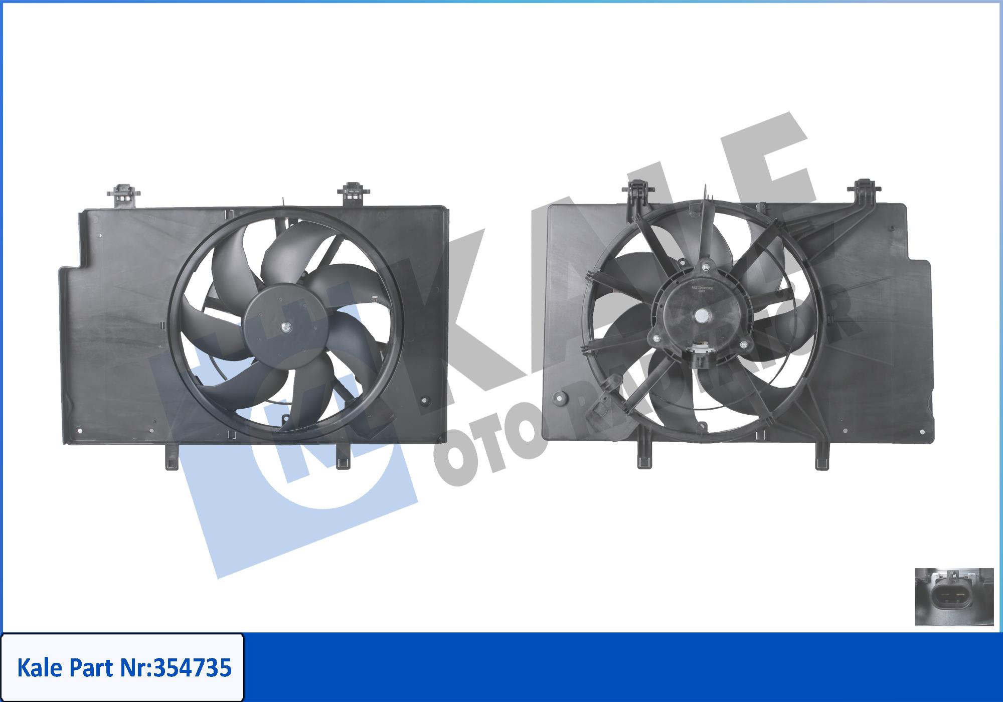 Ford Fiesta Radyatör Fan ve Motoru Fan OEM G1B18C607AA Ford Fiesta Radyatör Fan ve Motoru Fan OEM G1B18C607AA